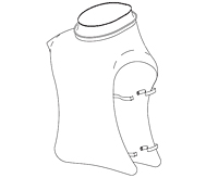 Cape, Silver-Gray, with Red Inner Collar