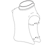 Cape, Silver-Gray, with Red Inner Collar