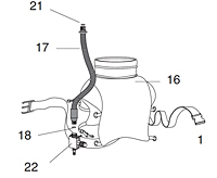 Belt Assembly, 2 Inch (in), Cape, Red, with Inner Collar, Breathing Tube, Washer, Breathing Tube 6 Pack, O-Ring, and Air Control Valve with Belt