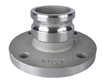 356T6 Aluminum A Adapter x Pipe (Flange) Camlock Fitting