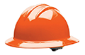 Classic Orange Hard Hat Full Brim with Ratchet and 6-Point Suspension