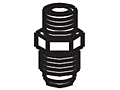 Adaptor, 3/8 Inch (in) Hose to 1/4 Inch (in) Pipe