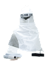 Bullard Resp SAR CC20 Assembly Comp Air 20SICN Hood Tychem SL Acetate 0.020" Double Bib 20RT 20BT Clamp F30 1/4" Ind Interchange (CC20SIC30 - Front)