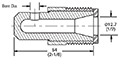 T290 Series - 90deg Technical Drawing
